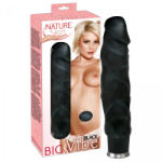 You2Toys Vibrator Realist Big Black NatureSkin, 8 Moduri Vibratii, TPR, Negru, 23 cm Vibrator