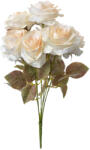 Clayre & Eef Buchet Trandafiri artificiali albi verzi 16x16x47 cm (6PL0308)