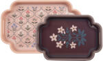 Clayre & Eef Set 2 tavi decorative lemn multicolor (2) 46x30x5 / 35x24x5 cm (6H2463) Tava