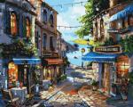 Ideyka Set pictura pe numere, cu sasiu, Cafenele in Paris, 40x50 cm (KHO3651)