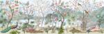 Interdruk - Puzzle Flowers animals peacock plants panorama - 1 000 piese