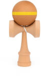 Flippy Jucarie Interactiva Kendama, Flippy, din Lemn, 18 cm, Joc de Indemanare pentru Copii si Adulti, Model cu Dunga, Galben (teo-161612)