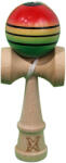 Flippy Kendama X Originala, Profesionala, Flippy, Super Sticky, din Lemn, 18 cm, Gradient Rosu Galben Verde (teo-162842)