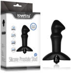 Lovetoy Prosztata vibrátor, Lovetoy, Anal Indulgence Collection Prostate Stud, 11-15 cm, fekete, bőrbarát szilikon, 10 funkciós, kúpos, elemes (1 x AAA)