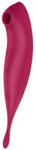 Satisfyer Léghullámos csiklóizgató és csiklóvibrátor, Satisfyer, Twirling Pro Connect App, 20, 3 cm, piros, app-vezérelt, akkumulátoros, vízálló, szilikon