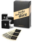Bijoux Indiscrets Szex dobókocka, Bijoux Indiscrets, Lucky Love Dice, 12 darab, fekete, műanyag, pároknak, testrész- és akciókockákkal, erotikus játékhoz