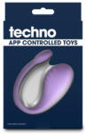 NS Novelties Vibrátoros tojás, NS Toys, Techno Rave, 16-20 cm, lila, akkumulátoros, vízálló, 10 funkciós, szilikon, app-vezérelt, Love Spouse app-kompatibilis