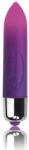 Rocks-Off Mini vibrátor, Rocks-Off, RO-80mm színváltós 7 funkciós, 8 cm, lila, vízálló, hipoallergén ABS, elemes (1 x LR1), kezdőknek