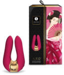 SHUNGA Csiklóvibrátor, Shunga, AIKO Raspberry, 6-10 cm, bordó, kétmotoros, 5 sebesség, 10 mód, szinkronizált világítással, vízálló, akkumulátoros