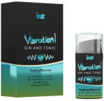 Intt Cosmetics Folyékony vibrátor gél, Intt, Vibration Gin & Tonic, 15 ml, áttetsző, forrósító, lüktető-vibráló érzet, orális szexhez, gin-tonik ízű