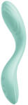 Satisfyer G-pont vibrátor, Satisfyer, Rrrolling Pleasure, 22 cm, zöld, kétmotoros, forgó golyós fej, vízálló, akkumulátoros, bőrbarát szilikon