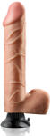 Pipedream - Real Feel Deluxe Realisztikus vibrátor, Pipedream Real Feel Deluxe, No. 12 Light, 31-35 cm, testszínű, herékkel, erezetes, letapasztható talp, elemes (2x AA)