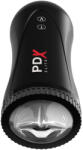 Pipedream - PDX Elite Automata maszturbátor, Pipedream PDX Elite, Moto Stroker, 21-25 cm, fekete, akkumulátoros, vízálló, rezgő és tolófunkciós, puha TPR