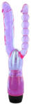Seven Creations Kettős behatolású vibrátor, Seven Creations, Xcel Double Penetrating, 21-25 cm, lila, vízálló, állítható rezgés, elemes (2xAA), golyós análszár