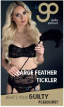 Guilty Pleasure Toll cirógató, Guilty Pleasure, Large Feather Tickler, 61-70 cm, fekete, PVC, pihés, hosszú nyelű, bizsergető, BDSM játékokhoz