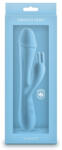 NS Novelties Nyuszis vibrátor, NS Toys, Obsessions Scarlett, 16-20 cm, világoskék, akkumulátoros, vízálló, G-pont és csiklóizgatás, 7 mód, 3 sebesség