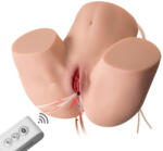 Mistress Élethű torzó maszturbátor, Mistress, Ingrid, 41-45 cm, testszínű, dupla nyílású, vibrátoros, szívó funkciós (5+5 mód), távirányítós, akkumulátoros