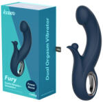 Chisa-novelties Csikló- és G-pont vibrátor, Chisa Novelties, Kissen Fury, 16-20 cm, lila, szilikon, akkumulátoros, vízálló, kétmotoros