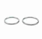 Rimba Péniszgyűrű, Rimba, Cock Rings Silver, 4, 5-4, 9 cm átmérő, ezüst, 2 db-os készlet, fém, vízálló, merevedést segítő, tartós