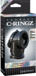 Pipedream - Fantasy C-Ringz Péniszgyűrű herenyújtóval, Pipedream Fantasy C-Ringz, Cock Pipe With Ball-Stretcher, 6-10 cm hossz, 3-3, 4 cm átmérő, fekete, vízálló, rugalmas TPR