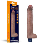 Lovetoy Realisztikus vibrátor, Lovetoy, Real Softee, 26, 7 cm, testszínű, 10 funkciós, akkumulátoros, vízálló, erezett, herékkel, prémium platinum szilikon