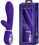 Pretty Love G-pont és csiklóvibrátor, Pretty Love, Thomas Purple II, 16-20 cm, lila, kétmotoros, 7 rezgési mód, memória funkció, szilikon, akkumulátoros, vízálló