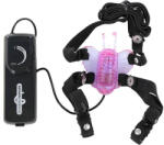 Seven Creations Felcsatolható pillangó csiklóizgató vibrátor, Seven Creations, Mini Butterfly Vibrator, One Size, lila, távirányítós, többfokozatú, elemes (2xAA)