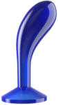 Lovetoy Prosztata masszírozó, Lovetoy, Flawless Clear Prostate Plug 6.0'', 15 cm, átlátszó kék, rugalmas TPE, tapadókorongos, vízálló