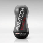 TENGA Vákuumos férfi maszturbátor, Tenga, Air-Tech Squeeze Strong, 17 cm, fekete, szorítható, erős vákuum, vízálló, újrahasználható, bordázott belső
