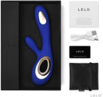 LELO Multifunkcionális vibrátor, Lelo, Soraya Wave, 21, 8 cm, éjkék, akkumulátoros, vízálló, dupla motoros, g-pontos, szilikon, WaveMotion