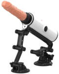 Mistress Szexgép, Mistress, Sex Machine VII, 11-15 cm, testszínű, távirányítós (1 x CR2032), 9 frekvenciás, melegítős, tapadókorongos, adapteres, PVC