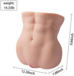 Mistress Műpunci, Mistress, Lydia, 21-25 cm, testszínű, akkumulátoros, vízálló, TPE, vaginát formázó, 3 sebesség és 4 tolófunkció, 6, 5 kg