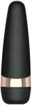 Satisfyer Léghullámos csiklóizgató, Satisfyer, Pro 3+, 14 cm, fekete-rozéarany, szilikon, akkumulátoros, vízálló, kétmotoros, 11 szívó- és 10 rezgőmód