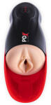 Pipedream - PDX Elite Vibrációs és szívófunkciós műpunci maszturbátor, Pipedream PDX Elite, Fuck-O-Matic, 0, 9 kg, fekete/piros, 10 rezgési és 5 szívófokozat