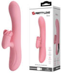 Pretty Love Multifunkcionális vibrátor, Pretty Love, Gina, 16-20 cm, színtelen, g-pontos, csiklóizgató karral, 7 rezgésmód, 4 forgó funkció, akkumulátoros