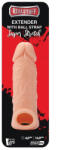 RealStuff Péniszköpeny, RealStuff, Extender with Ball Strap 5.5, 14 cm, testszínű, herepánttal, szilikon, rugalmas, vízálló