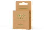 LELO Óvszer, Lelo, HEX Organic, 3 darab, 18 cm hossz, 54 mm átmérő, natúr, organikus latex, L-argininnal, ultravékony, hexagonális háló, környezetbarát