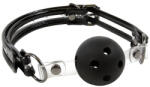 NS Toys Golyós szájpecek, NS Toys, Bare Bondage Ball Gag, 4-4, 4 cm, fekete, polietilén, állítható pánt, BDSM fetish