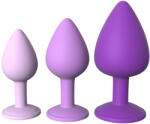 Pipedream - Fantasy For Her Análdugó szett, Pipedream - Fantasy For Her, Her Little Gems Trainer Set, 6-10 cm, 4-4, 4 cm átmérő, lila, szilikon, ékköves talp, kezdőknek