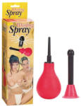 Seven Creations Análzuhany, Seven Creations, Whirling Spray, 200 ml, piros, 2 cserélhető fejjel, szétszerelhető, PVC, anális és hüvelyi használatra