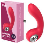 Chisa-novelties G-pont vibrátor, Chisa Novelties, Kissen Sharpy, 16-20 cm, piros, akkumulátoros, vízálló, szilikon, kétmotoros, 10 rezgési és 10 kopogtató mód