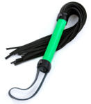 NS Toys Flogger korbács, NS Toys, Electra, 46-50 cm, zöld, neoprén, neoprénnel bélelt, könnyen tisztítható, fetish paskoláshoz, szintetikus anyag