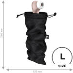 Satisfyer Szexjáték tároló tasak, Satisfyer, Treasure Bag L, 26 x 15 cm, fekete, lélegző, áttetszésmentes, húzózsinóros, strapabíró, poliészter/nylon