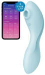Satisfyer Léghullámos csiklóizgató és G-pont vibrátor, Satisfyer, Curvy Trinity 5+, 16, 6 cm, kék, app-vezérelt, akkumulátoros, vízálló, szilikon, kétmotoros
