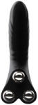 Hot - StiVi Páros vibrátor, Hot StiVi, The Real Treat, 16-20 cm, fekete, szilikon, akkumulátoros, vízálló, kétvégű, 2x7 rezgési mód, 5-5, 4 cm átmérő