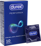 Durex Késleltető óvszer, Durex, Performa, 10 db, átlátszó, szilikonbázisú síkosítás, benzokainos késleltető hatás, Easy-On forma, spermatartállyal