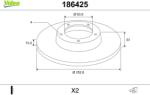 VALEO Disc frana VALEO 186425 (186425) - automobilus