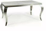SIGNAL MEBLE Prince Calacatta Kerámia Étkezőasztal Króm Lábakkal Fehér Márvány Mintázattal (PRINCECBCH180)
