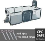  Babajáróka, beltéri biztonsági korlátok, kosárlabda edzőterem, sötétszürke 2 net-L