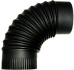 Muta Füstcső könyök fekete fi 130 mm